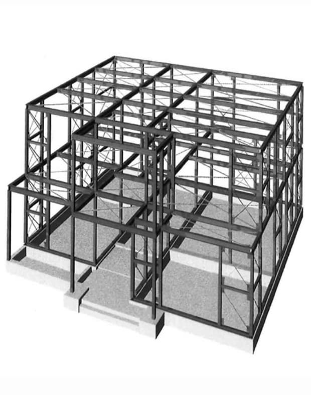 ブレース構造 ベタ基礎鳥瞰図
