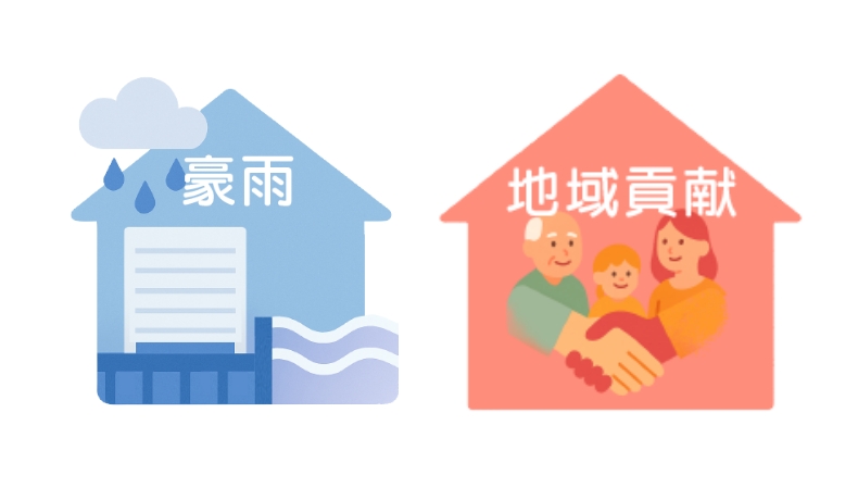 豪雨災害対策 地域貢献